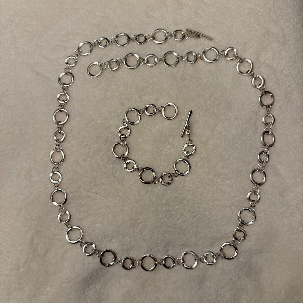 Premier Design Silver Necklace & Bracelet